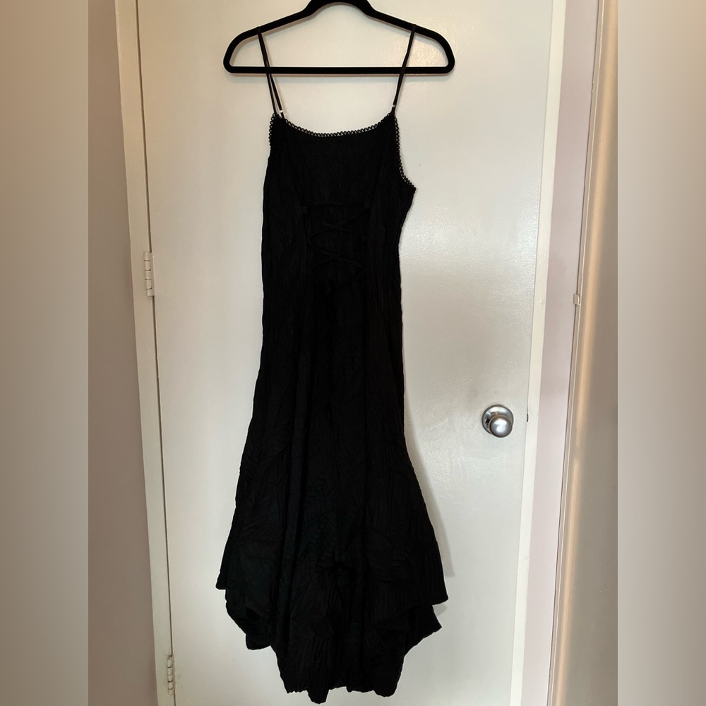 Luna Luz Black spaghetti strap dress